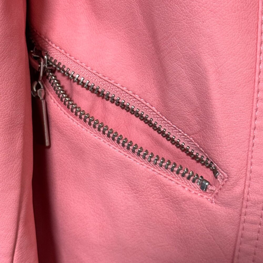 Pink Alfani vegetarian leather jacket, NWT, size: L - Picture 5 of 8